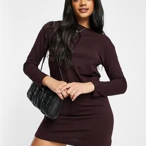 Brave Soul l Lana Lounge T-shirt Dress in Fig Size 16